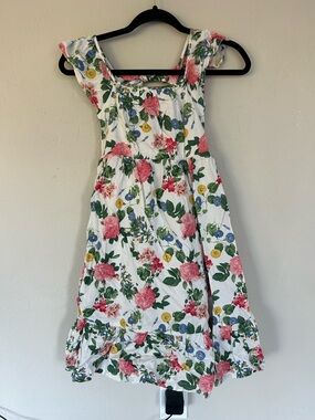 Old Navy floral print ruffle midi dress Size Large 10-12  (1601)